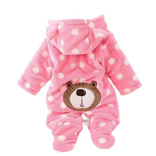 【宝宝连帽包脚加厚外出服】卡通爬服婴儿哈衣连体衣服秋冬 商品图4