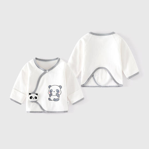 【新生婴儿无骨纯棉半背衣】内衣服春秋款初生睡衣胎帽子和尚服宝宝上衣 商品图0