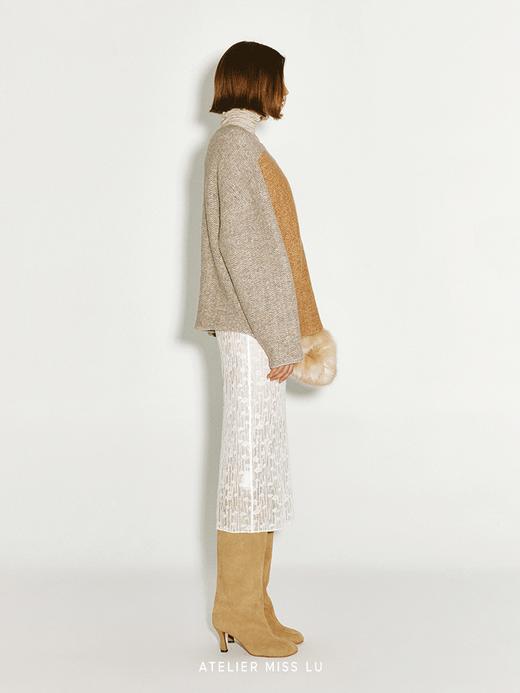 【冬日麦穗】爱心几何趣味撞色绵羊毛毛衣 商品图2