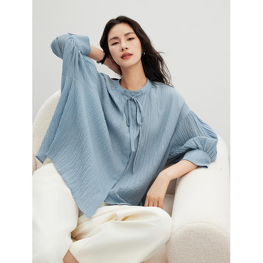 棉仓356605001-泡泡纱衬衫 商品图1