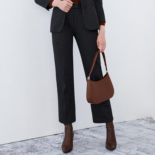 EITIE爱特爱冬季新款通勤高腰直筒显瘦裤子7605307 商品图3