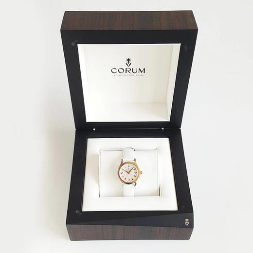 【95新】COROM昆仑海军上将系列32mm精钢/18k玫瑰金表圈钻刻石英女表 071216JH11 商品图2