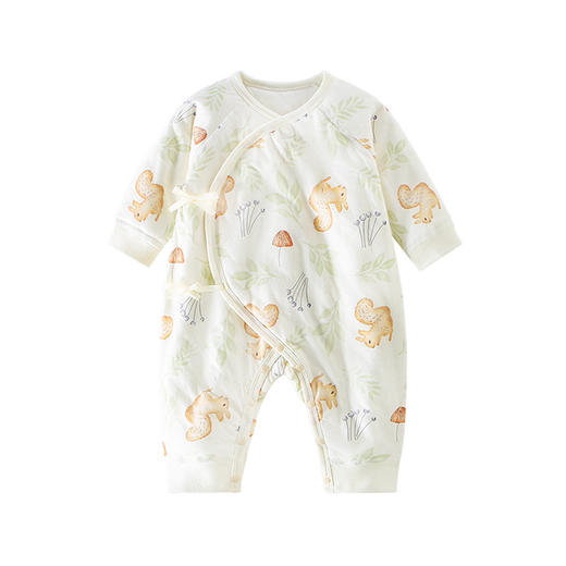 【婴儿薄棉蝴蝶衣】a类连体衣初生和尚服无骨40g薄棉男女宝宝新生儿连体衣 商品图4