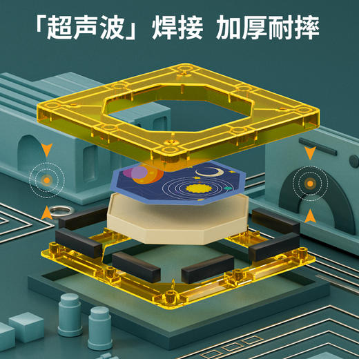 【鱼圈专享】百乐森 彩窗磨双钻磁力片100片轨道磁力片110片  圆润无毛刺 高颜值 耐磨耐摔 商品图4