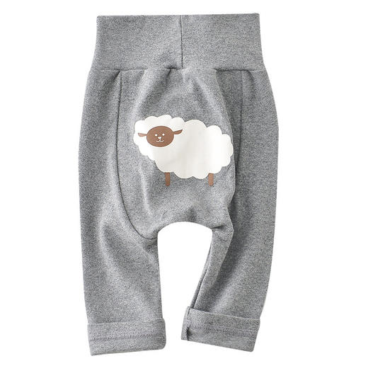 2024春季新款韩版ins风男女宝宝高腰卡通印花包屁裤外穿 商品图4