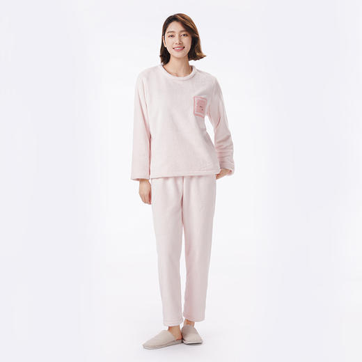 都市丽人睡衣超值精选长袖家居服双面法兰绒厚女士法兰绒套装LHT2J1 商品图1