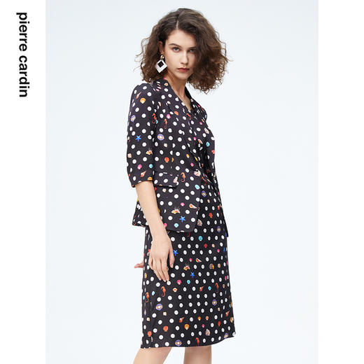 皮尔卡丹女装西装知性气质波点通勤修身西服P4227L4009B3
 商品图1