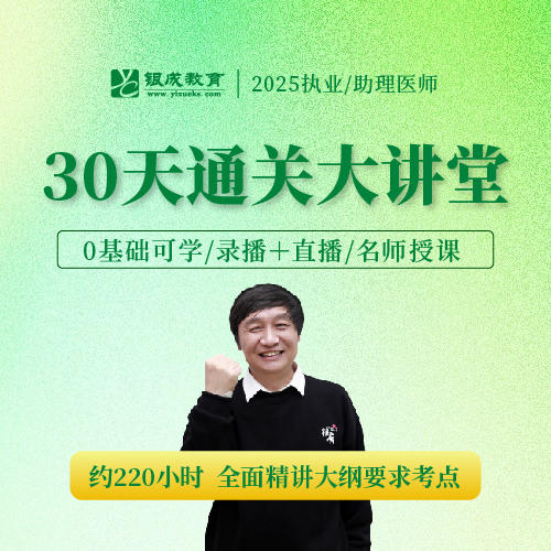 30天通关大讲堂（仅课程）丨2025临床医师资格考试系列网络课程 商品图0