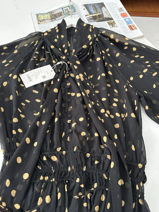 ed*2024秋季新款波点印花真丝混纺两件套连衣裙 商品图11