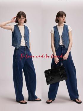 shyshystill/shy202401014/水洗牛仔造型感马甲