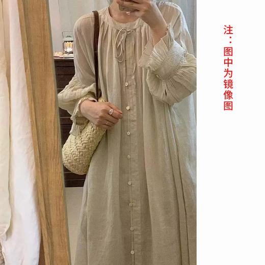 裁缝学苑AS328日系棉麻宽松连衣裙纸样女装衬衫裙茶歇长裙子打版裁剪样板 商品图3