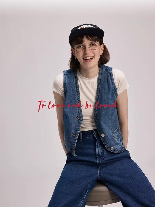 shyshystill/shy202401014/水洗牛仔造型感马甲 商品图1