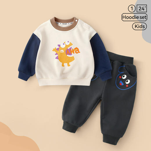 【软糯有型，好穿又好看】春秋款宝宝卫衣套装 上衣婴儿衣服 儿童外套裤子 幼儿外出潮服童装-QQ 商品图14