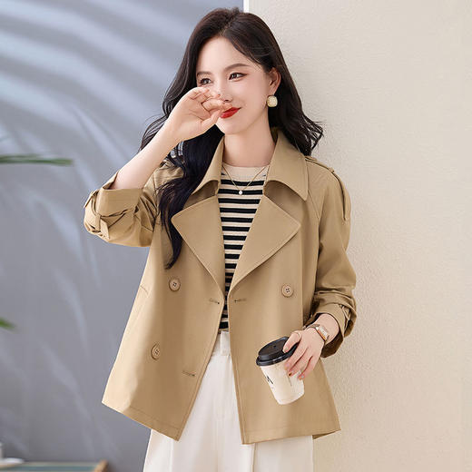 时尚宽松休闲，短款风衣外套HR-ZYF8971 商品图3