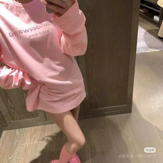 A@lexander发泡字母波绫闪情侣款长袖 商品图1