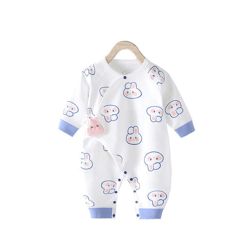【新生婴儿小兔子无骨蝴蝶衣】纯棉和尚服春秋款兔年初生宝宝连体衣 商品图4