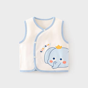 【新生儿纯棉保暖护肚双层马甲】婴儿背心秋冬季宝宝儿童坎肩马夹上衣