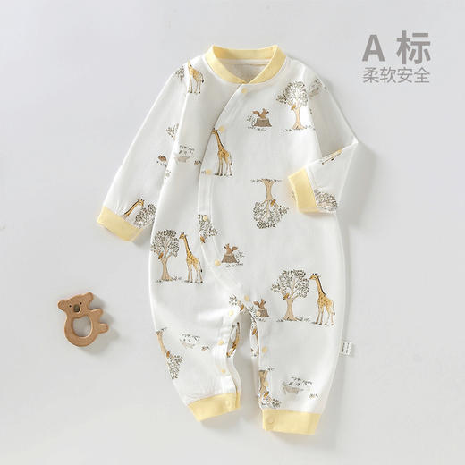 【宠爱从初生开始】宝宝衣服A类纯棉无骨和尚服春满月哈衣婴儿爬爬服秋新生儿连体衣 商品图3