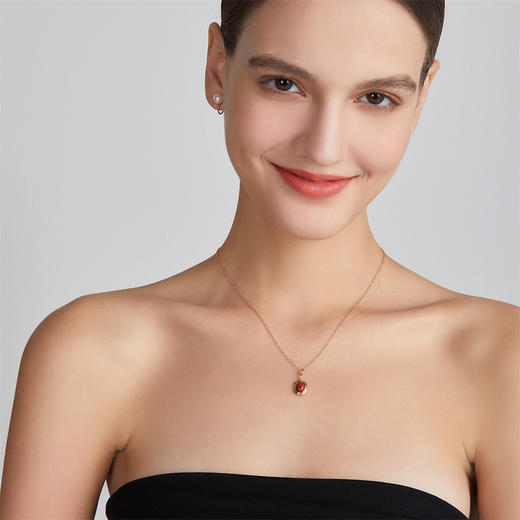 pearl moments南红小团圆吊坠+经典珍珠项链3号（粒粒晶莹） 商品图2