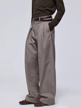 Simple Project/K24194/巴黎扣打褶直筒长裤