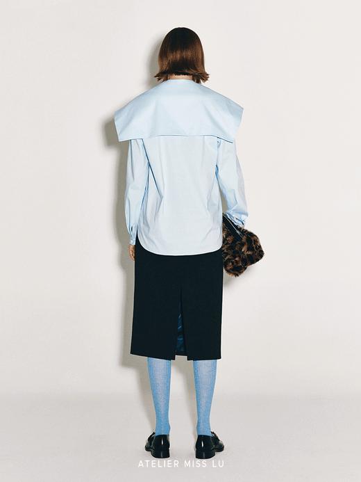 【冰川远航】造型大翻领设计衬衫上衣 商品图2