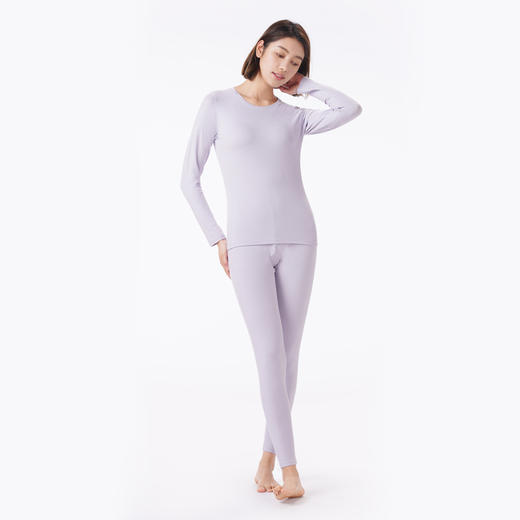 都市丽人保暖衣轻暖套装热奶衣薄女士保暖衣套装LWT1A4 商品图1