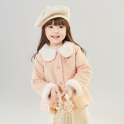 笛莎Deehsha 童装女童外套2024冬季新款A字版型外套 商品图1