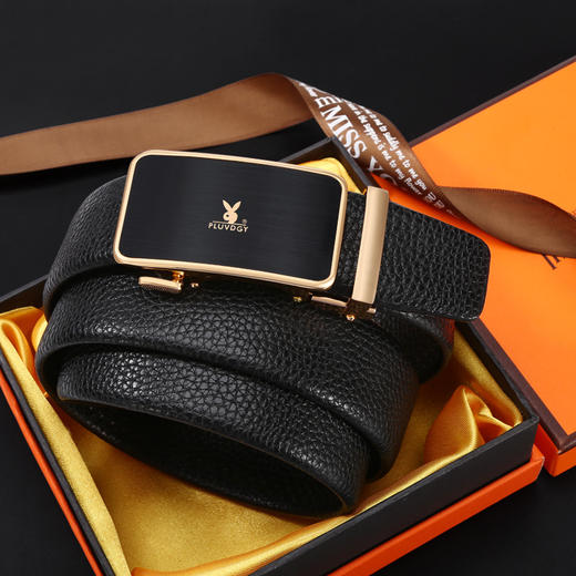 皮带男士商务休闲自动扣腰带 胶片亮片牛仔裤 带时尚礼品皮带送男友生日礼物送长辈 商品图1