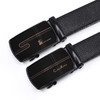男士自动扣皮带 仿皮带身铁质亮面胶片扣腰带商务休闲正装裤带 商品缩略图1