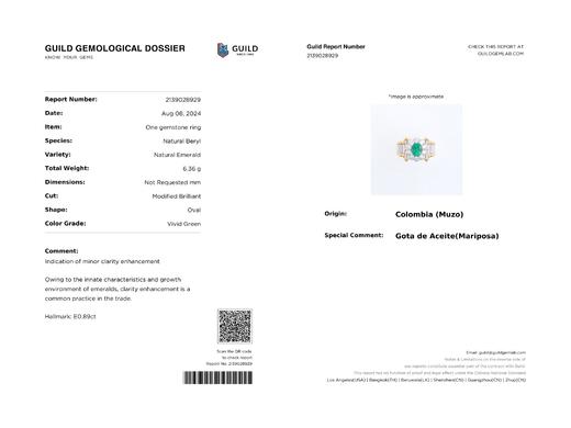 0.89ct 祖母绿戒指 商品图6