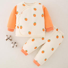 【新生儿双层护肚夹棉保暖分体套装】婴儿棉衣冬款新生儿衣服纯棉A类保暖内衣夹棉宝宝棉服和尚服套装