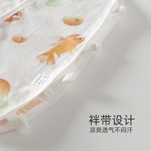 【宝宝琵琶服竹棉纱布连体衣】夏款衣服a类透气清凉舒适宝宝爬服婴儿 商品图3
