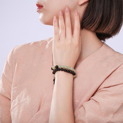 檀木配和田玉   新中式设计手串 商品图4