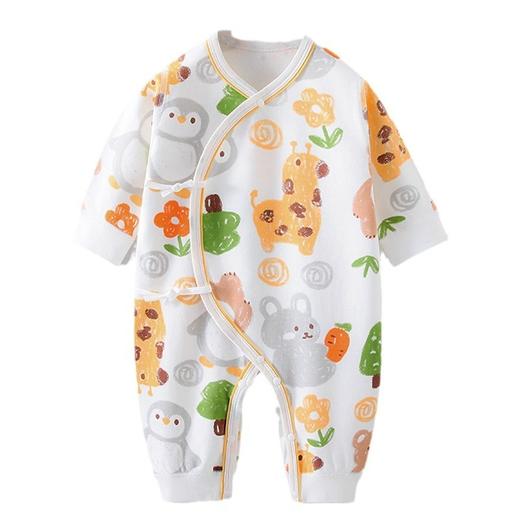 【婴儿纯棉无骨裸穿连体衣】秋冬季a类哈衣0-3初生和尚服新生宝宝婴儿衣服 商品图4