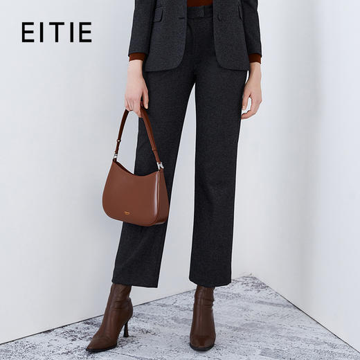 EITIE爱特爱冬季新款通勤高腰直筒显瘦裤子7605307 商品图0