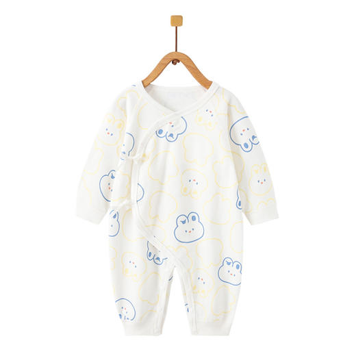 【新生儿全棉舒柔蝴蝶衣】春秋宝宝连体衣纯棉a类衣服宝宝和尚服系带婴儿哈衣 商品图4