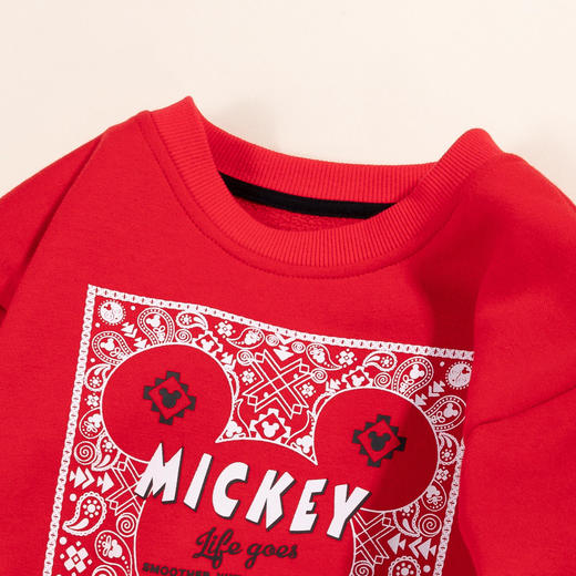 【商场同款】迪士尼男童上衣秋季中国风加绒套头卫衣224DS0858 商品图4