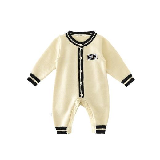 【婴儿韩版针织毛衣开衫外套】连体衣爬服秋装新款外出哈衣 商品图4