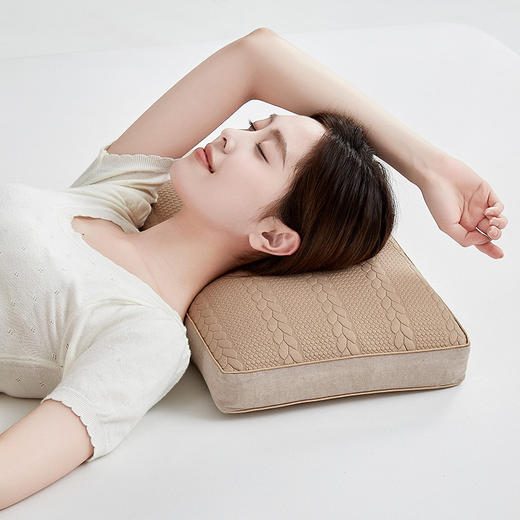 【立体针织棉荞麦枕】立体针织棉荞麦枕头吸汗透气护颈枕芯可拆洗批发代发单人 商品图6