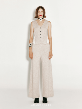 【凛冬光影】几何撞色羊绒羊毛混纺马甲