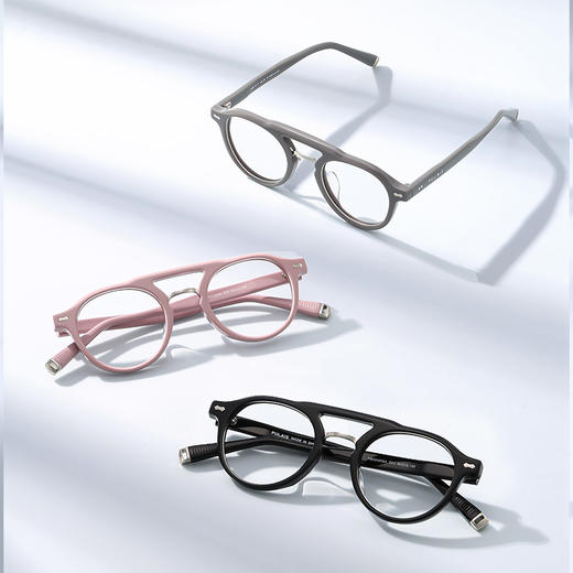 普莱斯光学镜框PBG24026A  新锐潮范 横眉双梁 品质板材 男女同款 三色可选 商品图6