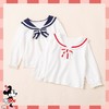 【商场同款】迪士尼童装女童长袖甜美T恤2024春秋新款海军风娃娃领宝宝上衣223DS0648 商品缩略图0