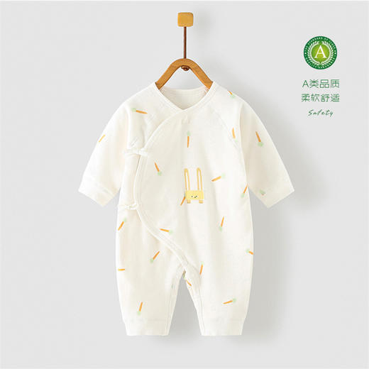 【宝宝秋冬三层夹棉蝴蝶衣】婴儿连体衣秋冬a类衣服和尚服40克夹棉连身哈衣新生儿蝴蝶衣 商品图0