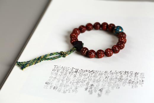 DQ0073°高品质印度小叶紫檀+大漆手饰手串 商品图2