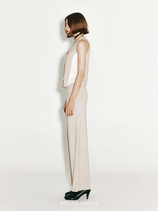 【凛冬光影】几何撞色羊绒羊毛混纺马甲 商品图1