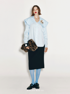 【冰川远航】造型大翻领设计衬衫上衣