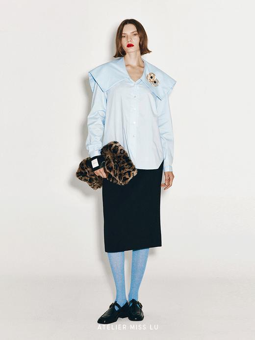 【冰川远航】造型大翻领设计衬衫上衣 商品图0