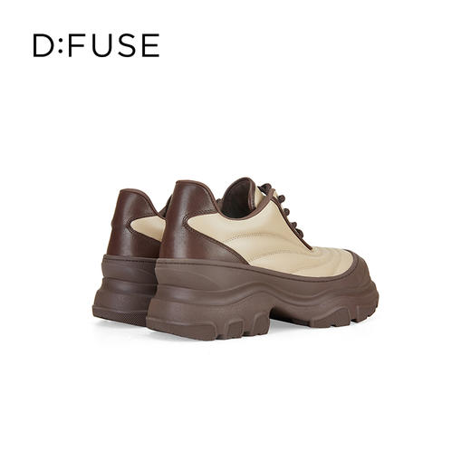 D:FUSE迪芙斯2024秋季新款运动鞋美式复古贝壳面包轻便厚底真皮休闲鞋老爹鞋DF43112382 商品图2