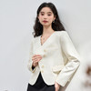 西遇短款西装外套女秋季新款高级感气质四粒扣白色女士西服D3442322 商品缩略图2