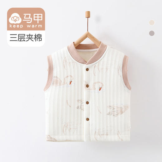 【8款！婴儿夹棉保暖马甲】衣服秋冬季新生儿外穿男女宝宝背心中小儿童坎肩 商品图2